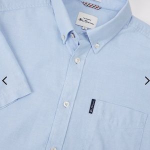 Ben Sherman short sleeve Oxford.  Light blue, XXL. New with tags.